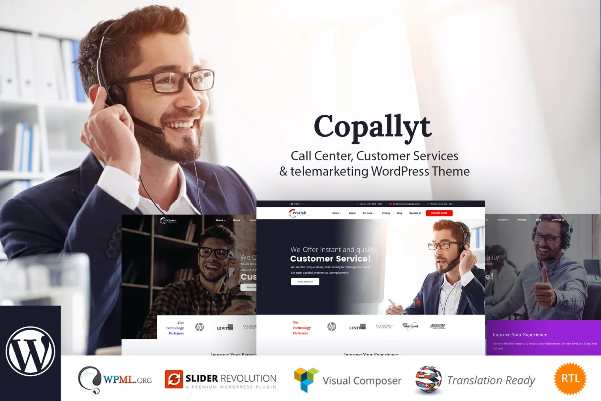 Copallyt - Call Center & Telemarketing WordPress