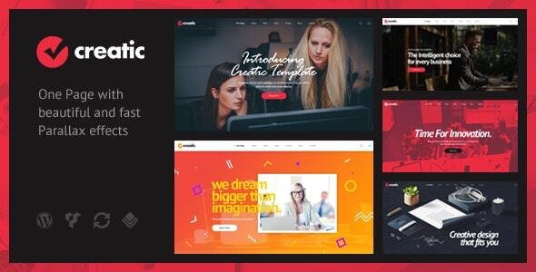 Creatic - One Page Parallax WordPress
