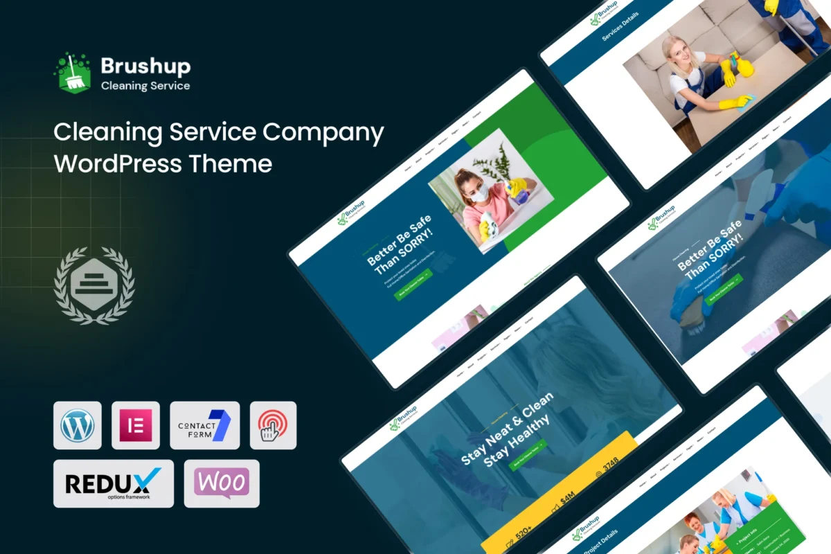 Brushup - Cleaning Service Company WordPress