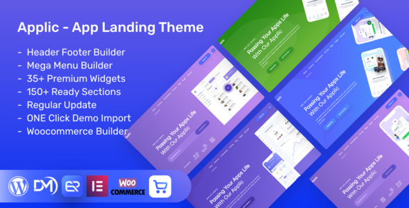 Applic - App Landing WordPress Theme
