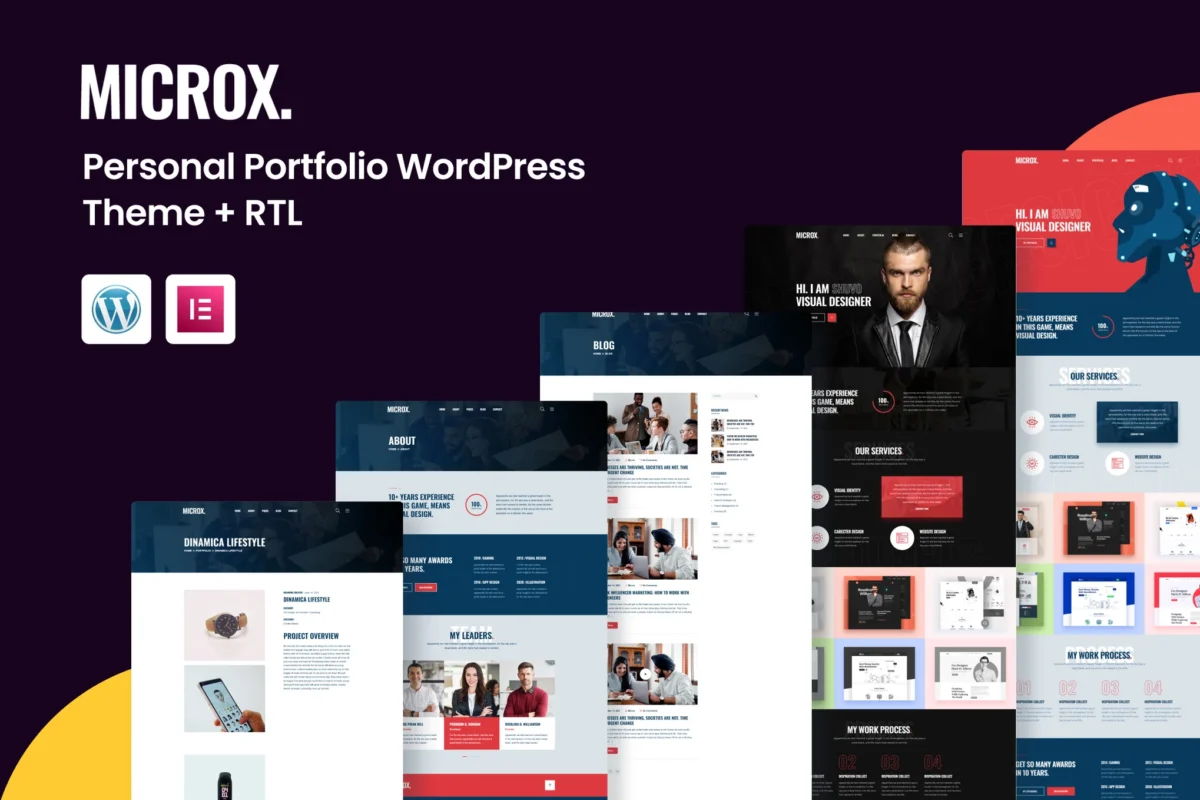 Microx – Personal Portfolio WordPress Theme + RTL