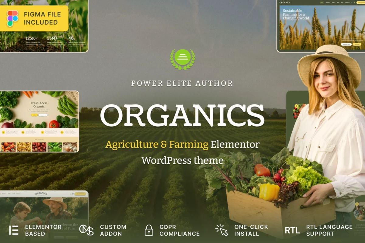 Organics - Agriculture & Food Farm WordPress Theme
