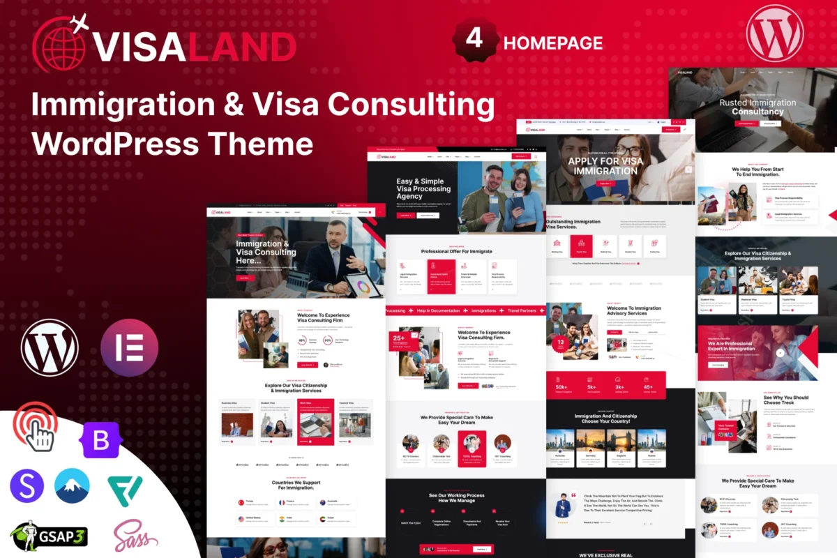 Visaland - Immigration & Visa Consulting WordPress
