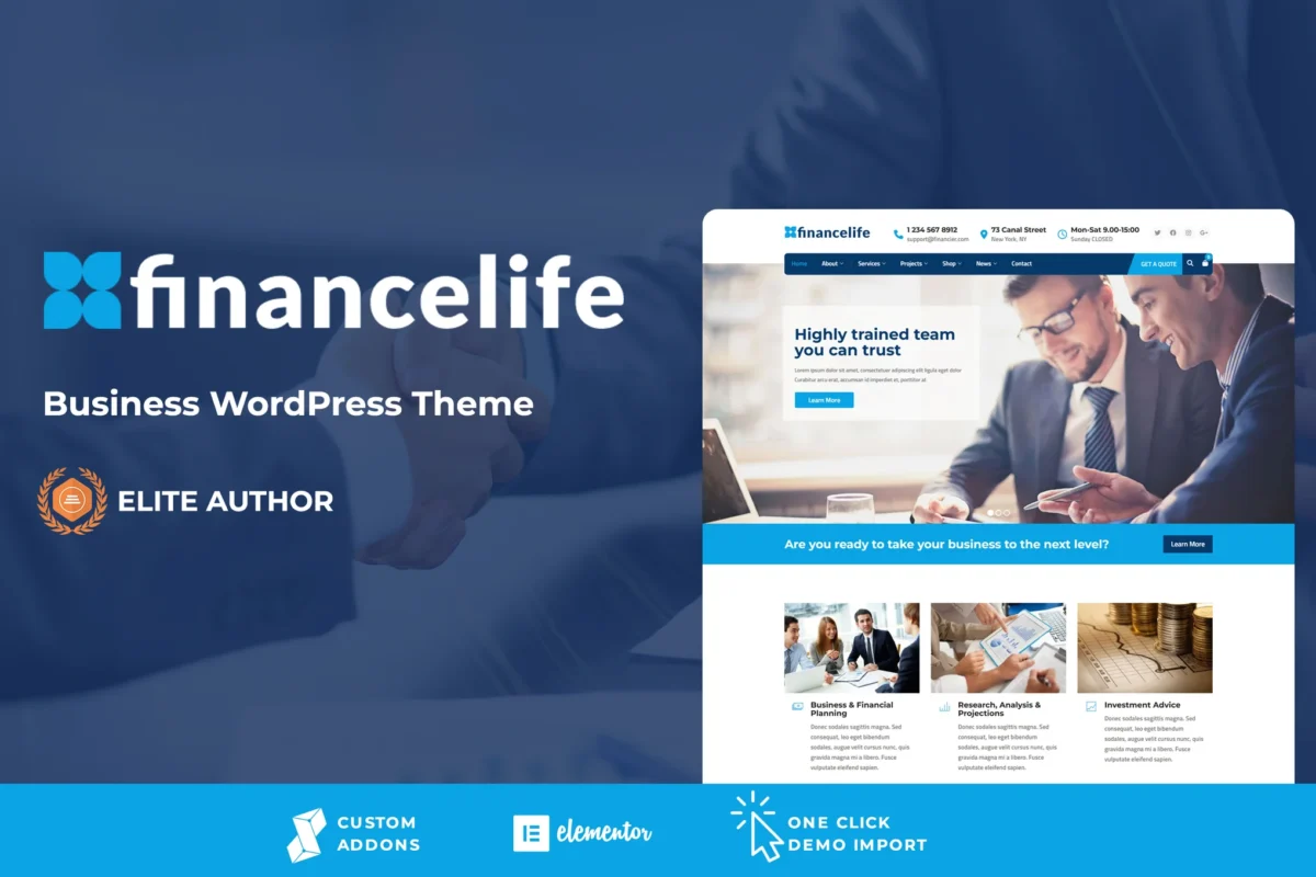 FinanceLife - Business WordPress Theme