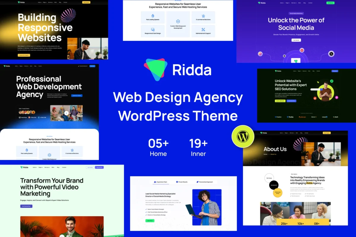 Ridda - Web Design Agency WordPress Theme
