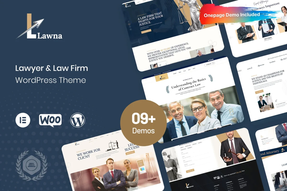 Lawna - Lawyer & Law Firm WordPress Theme