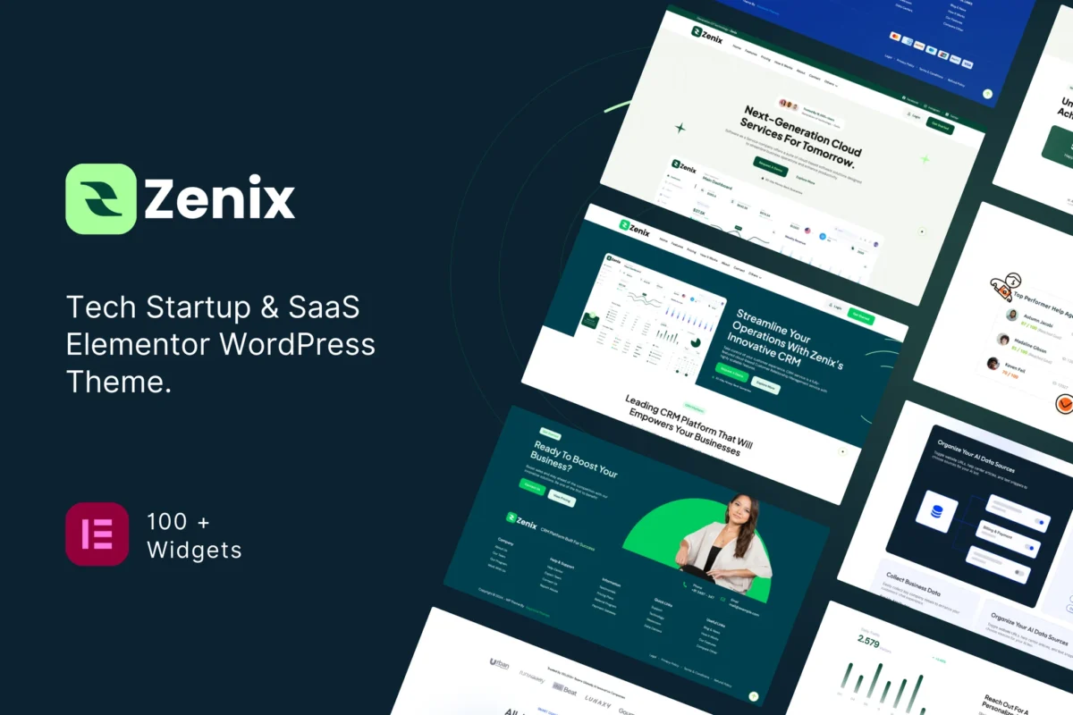 Zenix - Tech Startup & SaaS WordPress Theme