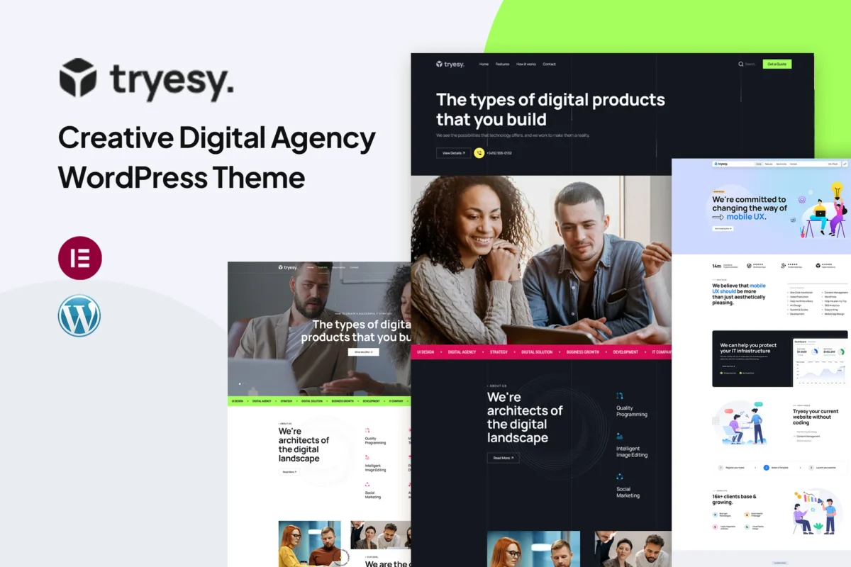 Tryesy - Creative Digital Agency WordPress Theme